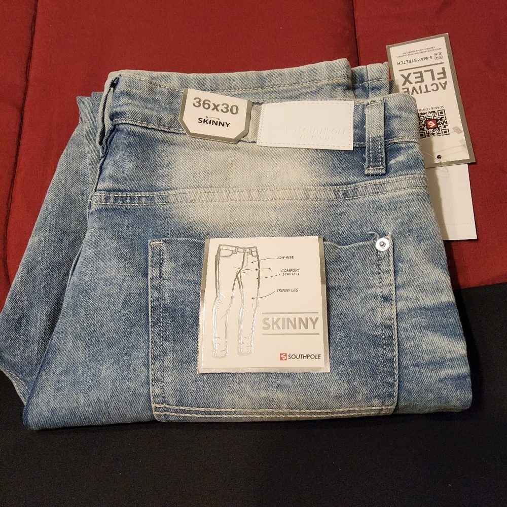 Southpole Mens Active Flex Denim Skinny Jeans